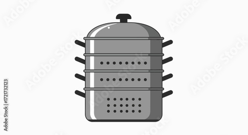 Stacked Steamer: Efficient Kitchen Icon