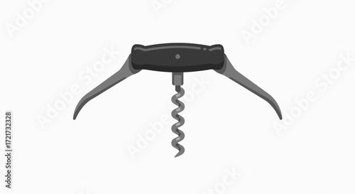 Classic Corkscrew: Elegant Wine Opener Illustration
