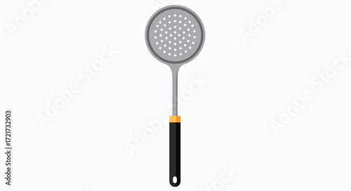 Sleek Perforated Skimmer: Perfect Kitchen Tool