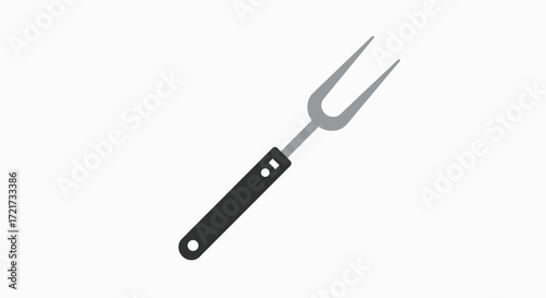 Sleek Two-Tine Fork: Versatile Kitchen Utensil