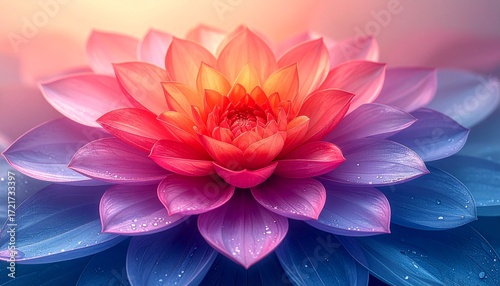 “Abstract zen garden with stylized flower petals arranged like mandalas, smooth gradient background