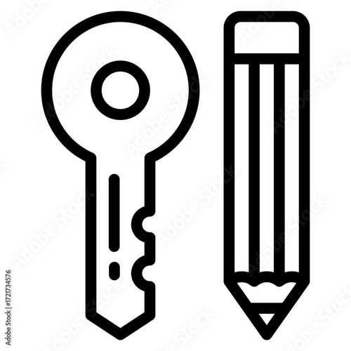 Keyword icon vector illustration