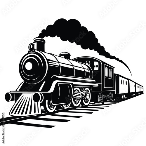 passenger train on the railway