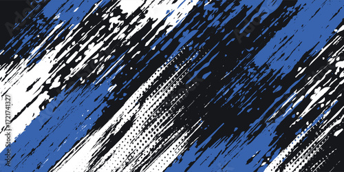 abstract black and white grunge background with splashes and halftone effects. Eps 10