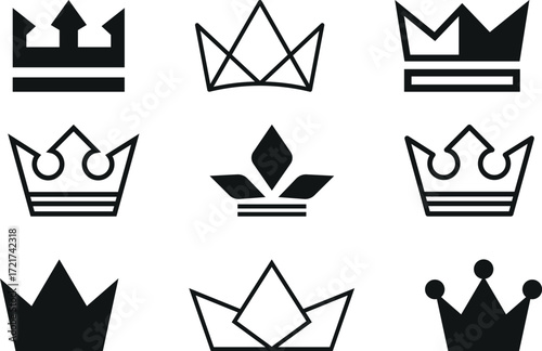 Luxury Crown Logo Design Vector