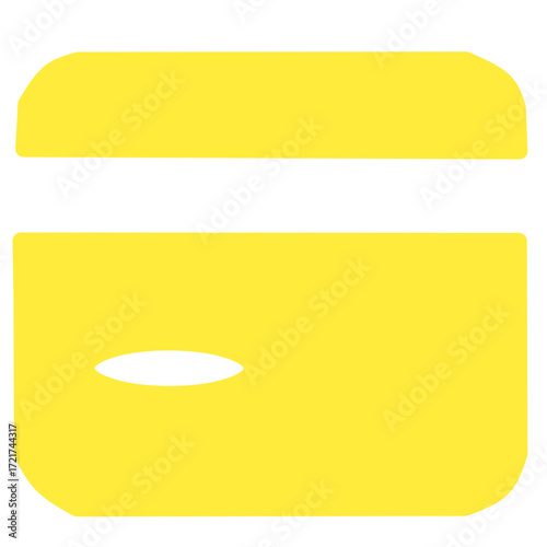 Yellow Credit Card Icon for Payment and Financial Transaction