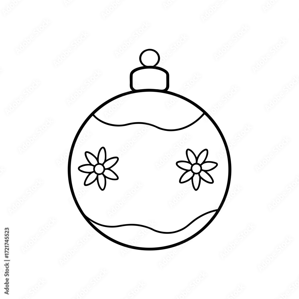 Obraz premium Ornament with floral shape on transparent background