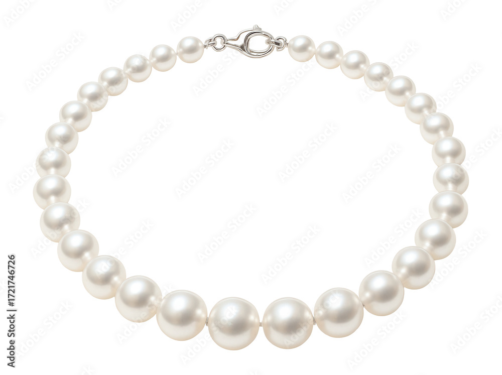 Fototapeta premium Elegant pearl necklace chain.