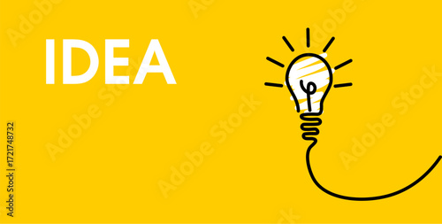 light bulb. the idea is business. abstract light bulb on a white background. create a cover or poster.