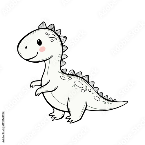 Funny  cute dinosaur mascot for kids design