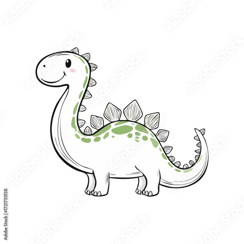 Funny  cute dinosaur mascot for kids design