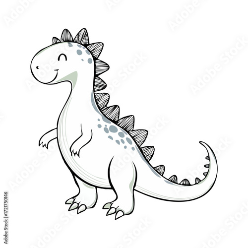 Funny  cute dinosaur mascot for kids design