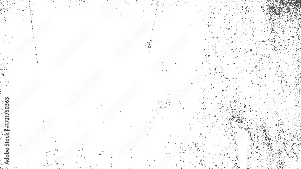 Obraz premium Scratched and distressed grunge texture with grainy noise vector design. Abstract black and white grunge background with scratch overlay texture. 
