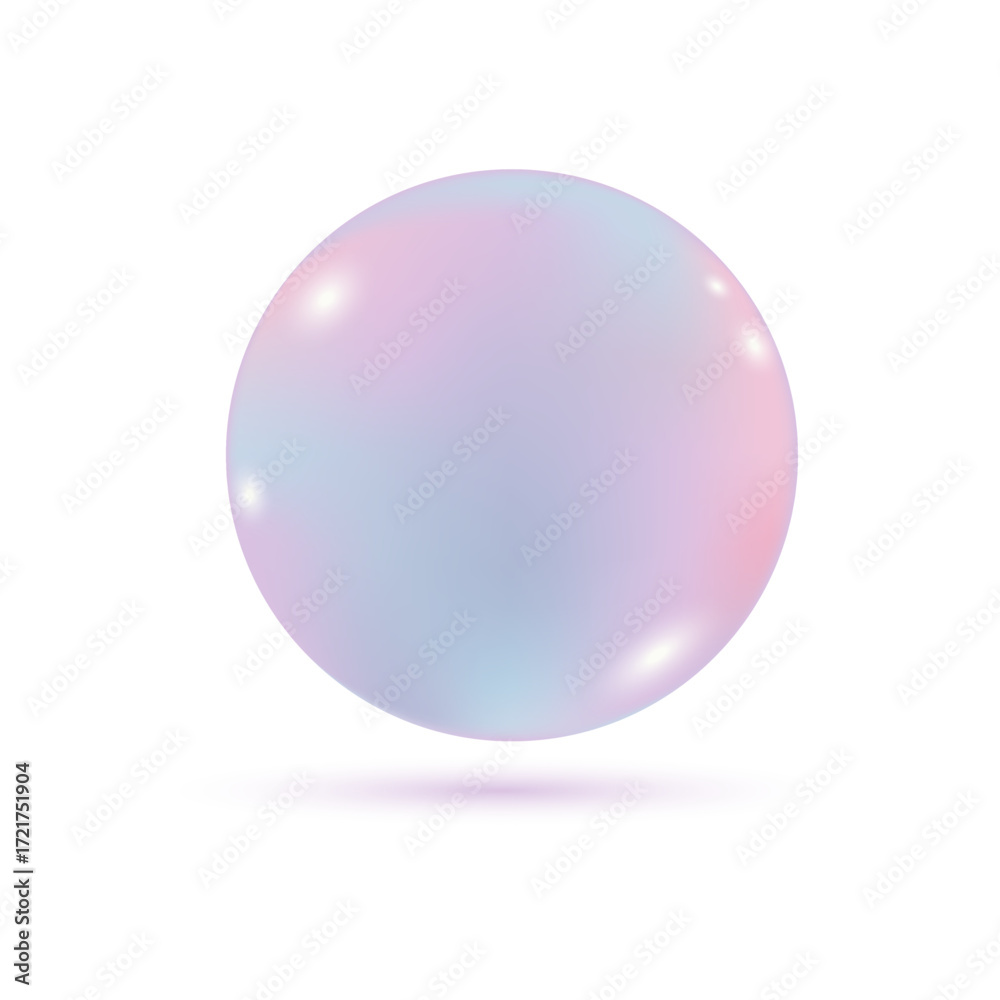 Obraz premium Glass colored ball with shadow