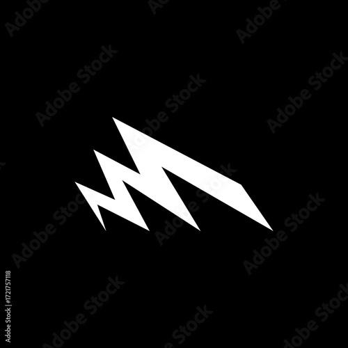 lightning bolt isolated on black