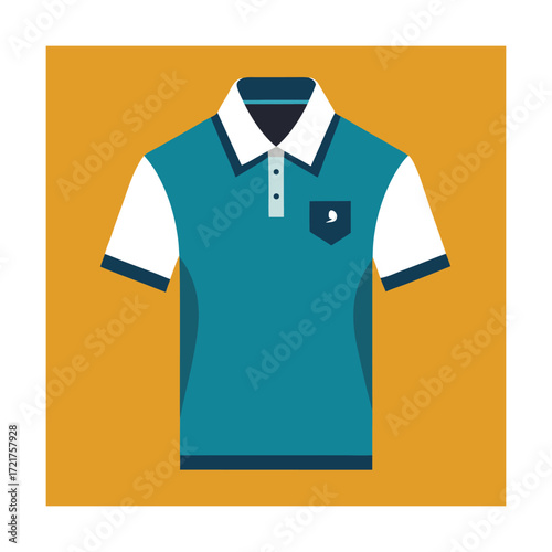Blue white polo