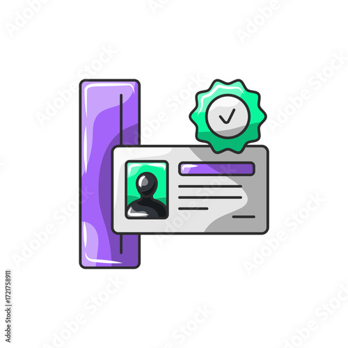 Access Granted Icon, Permission Approved Outline Badge