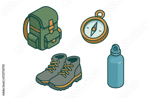 Essential outdoor gear for hiking adventures in nature during sunny days
