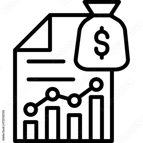 Revenue Stream line icon