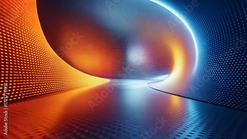 Abstract Tunnel with Dotted Pattern.