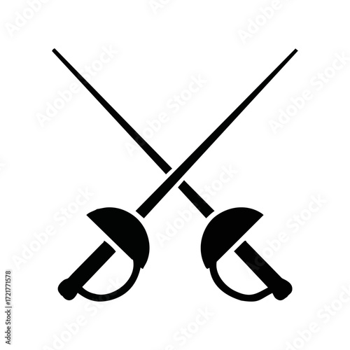 Crossed Swords A Symbol of Conflict, History, and Strength in Black and White