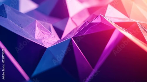 Abstract Polygonal Background with Vibrant Colors.