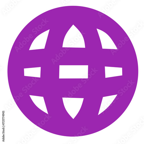 Purple Credit Card Icon for Payment and Financial Transaction
