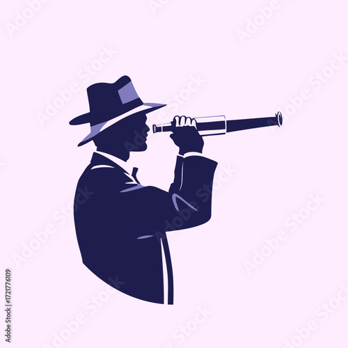 Silhouette of a man playing a trumpet in a military hat