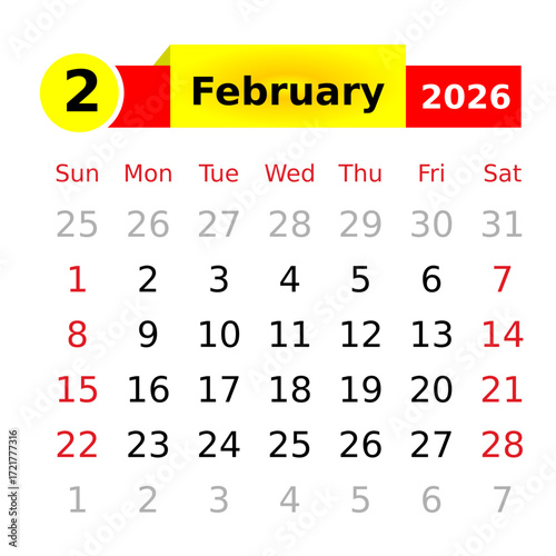 Calendar February 2026