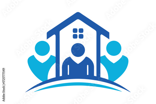 Community support symbol representing unity and assistance for individuals in need of help