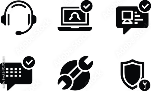 Customer Service and Technical Support Icon Collection