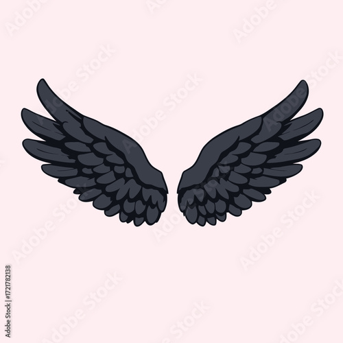 A flying heart with angelic wings, a symbol of romance and love