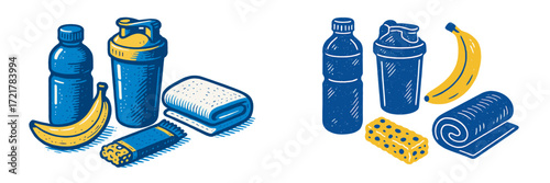 Healthy snacks and hydration essentials for an active lifestyle at the gym
