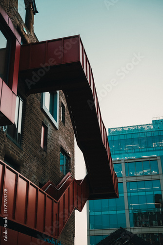 old building with blue sky in Glasgow