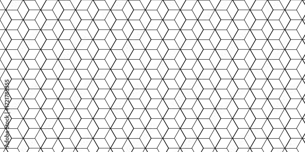 Fototapeta premium Abstract vector grid line box and metal cube creative geometric fabric tiles gradient web triangle diamond honeycomb hexagon art design. 