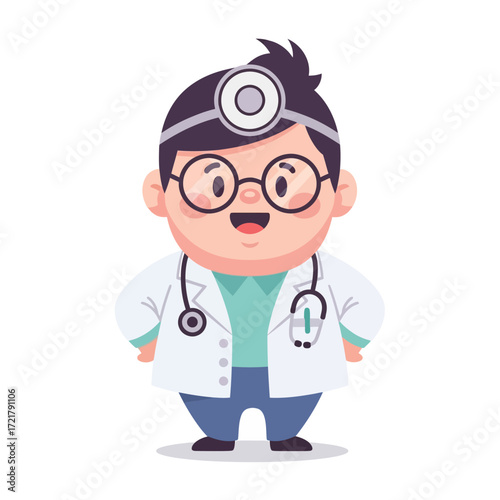 Cute Cartoon Doctor Character