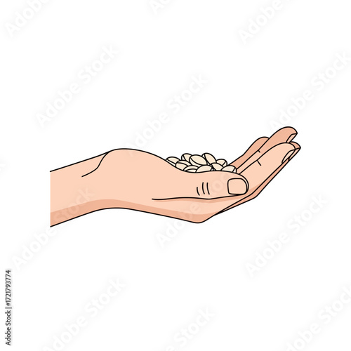 Handful of Grains A Simple Illustration of Abundance