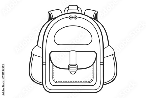 Stylish backpack design illustration showcasing functionality and versatility for everyday use