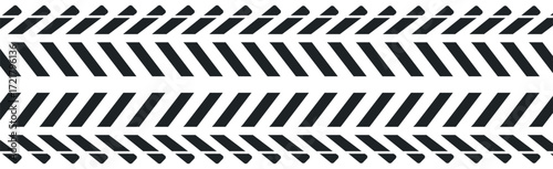 Panoramic texture background car tire on white background - Vector illustration