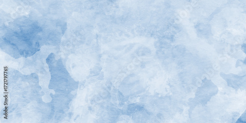 Blue pastel marble watercolor texture background,  blue watercolor texture surrounding with various clouds or fog,white backdrop concrete texture,top counter top-view of natural tiles stone in luxury,