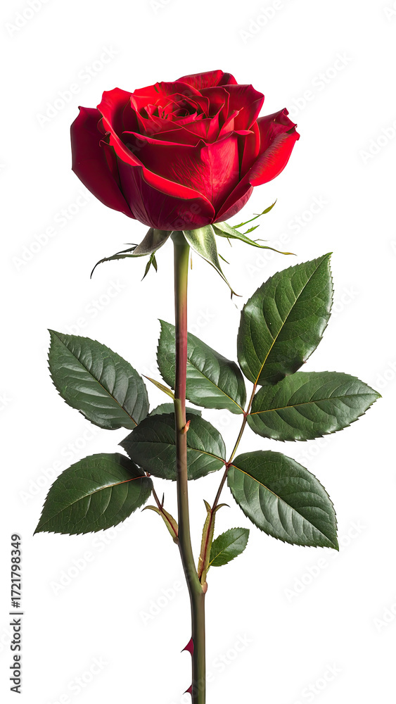 Fototapeta premium Close-up of a vibrant red rose (2)