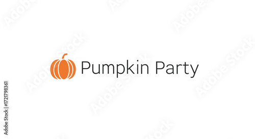 Pumpkin image with text for Halloween party invitation design  