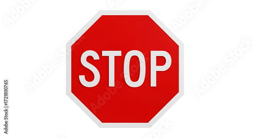Clear stop sign ready for your safety message needs