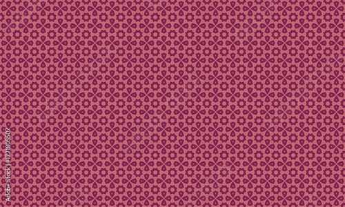 Seamless repeating floral pattern in shades of pink and magenta creating a vintage aesthetic