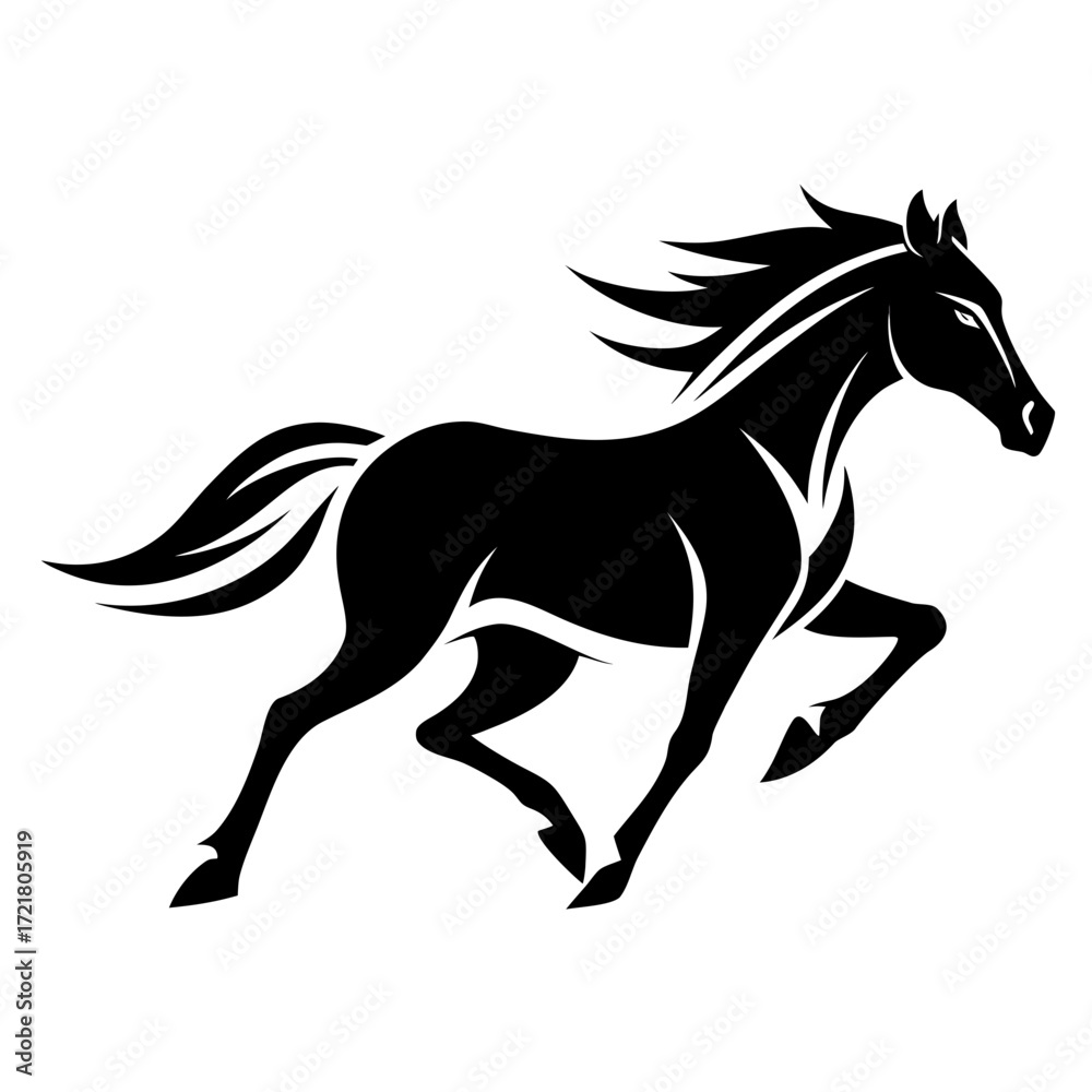 Fototapeta premium horse silhouette vector