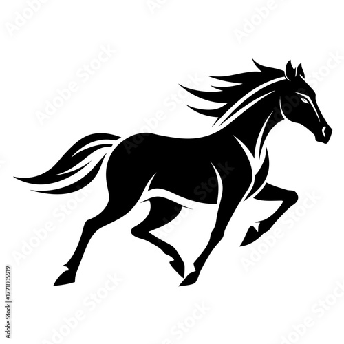 horse silhouette vector