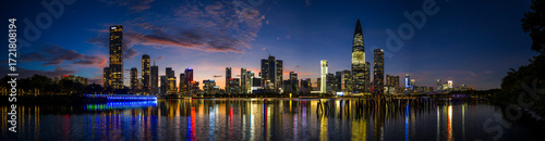 Shenzhen skyline at Sunset