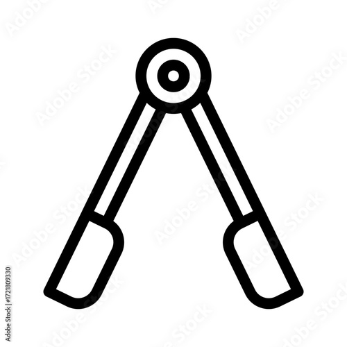 BBQ tongs line icon, BBQ tongs vector outline symbol for apps, websites, and UI design