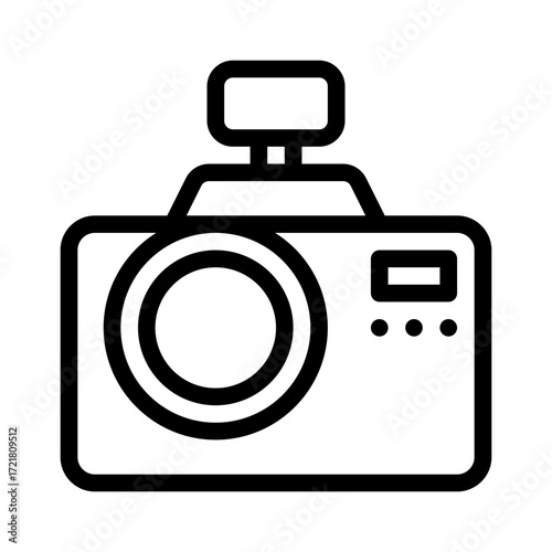 camera line icon, camera vector outline symbol for apps, websites, and UI design