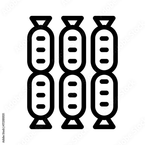 sausages line icon, sausages vector outline symbol for apps, websites, and UI design